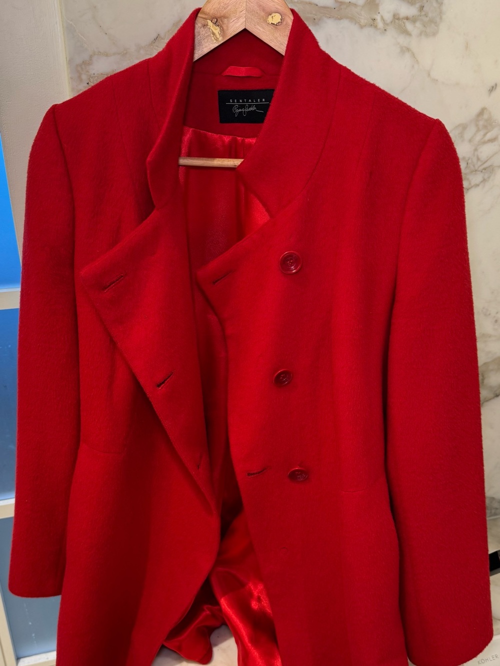 Sentaler Red alpaca coat